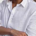 Svetah White Cotton American Placket Shirt