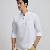V-Neck Cotton Shirt - Vedic