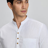 V-Neck Cotton Shirt - Vedic