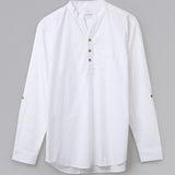 V-Neck Cotton Shirt - Vedic