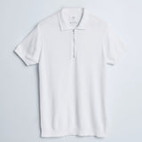 Knitted Zipper T-shirt - Zipped Cream