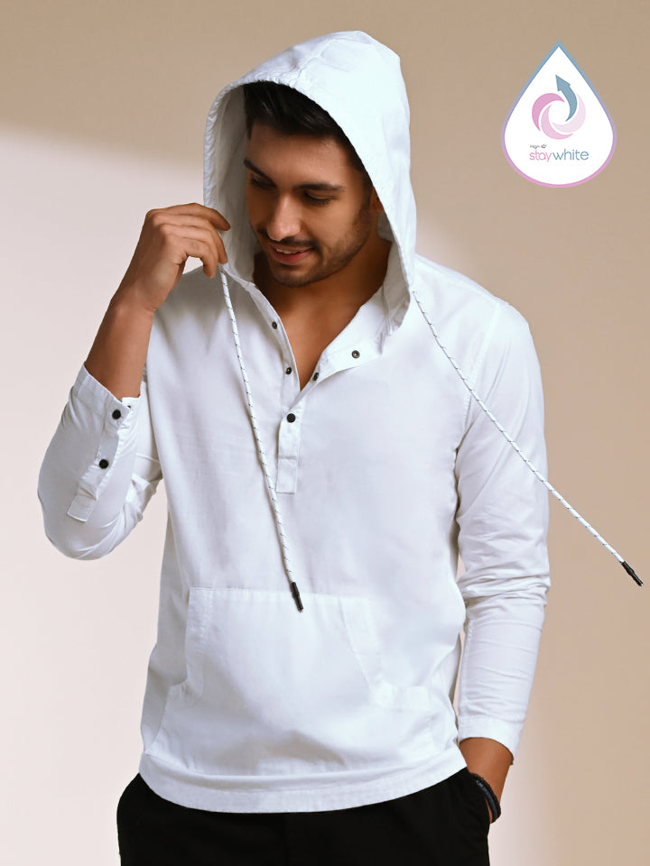 Pop Over Hooded Shirt - Crossway