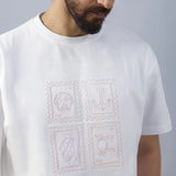 Stamps 100% Cotton Embroidered Tee