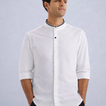 Cotton Stretch white Shirt - Onyx