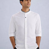 Cotton Stretch white Shirt - Onyx