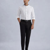 Cotton Stretch white Shirt - Onyx