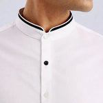 Cotton Stretch white Shirt - Onyx