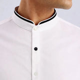 Cotton Stretch white Shirt - Onyx