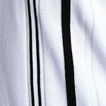 Black & white knitted polo T-shirt – stylish cotton knitwear