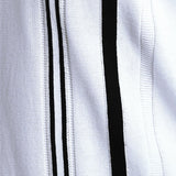 Black & white knitted polo T-shirt – stylish cotton knitwear