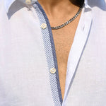 Amalfi Linen white Shirt - Full Sleeve with breathable linen-rich blend