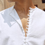 Arc Breathable White Cotton short Kurta