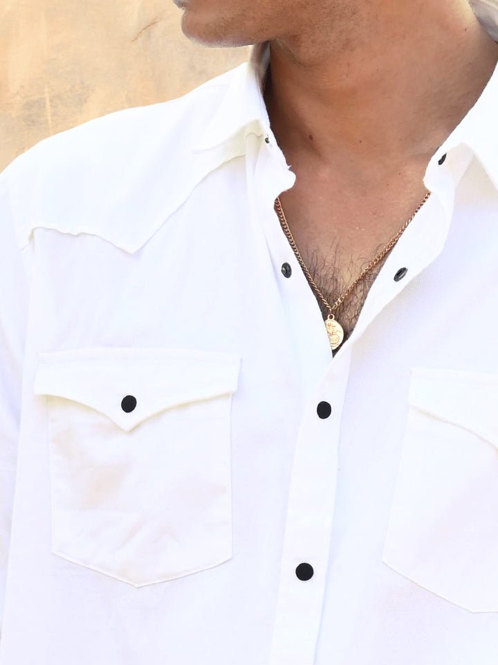 Cotton Twill Biker Shirt - Caravan