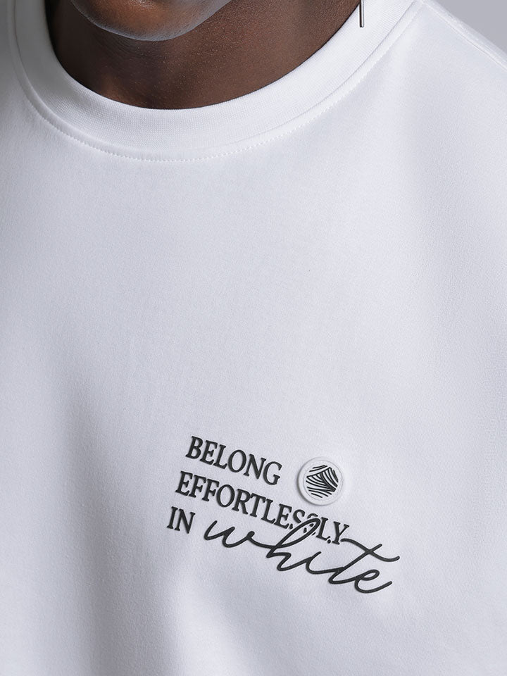 Signature Oversized T-shirt- Chalk