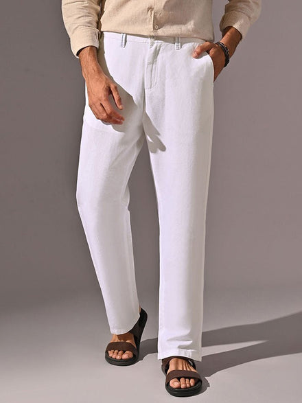 Relaxed Linen Pants - Coast – Kingdom of White