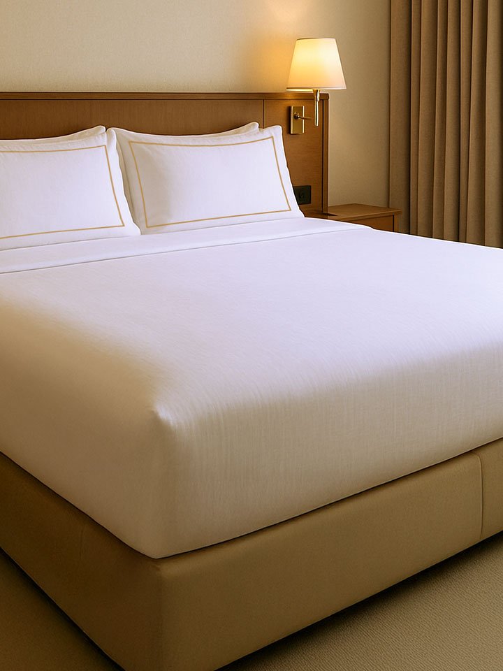 400 TC Cotton Fitted Bed Set - Cloud