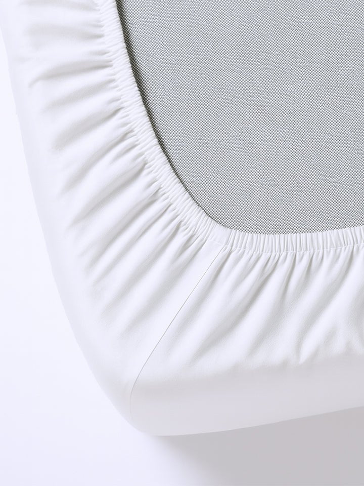 400 TC Cotton Fitted Bed Set - Cloud