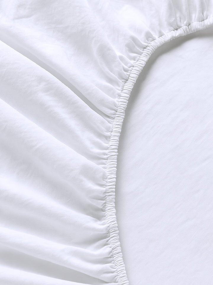 400 TC Cotton Fitted Bed Set - Cloud
