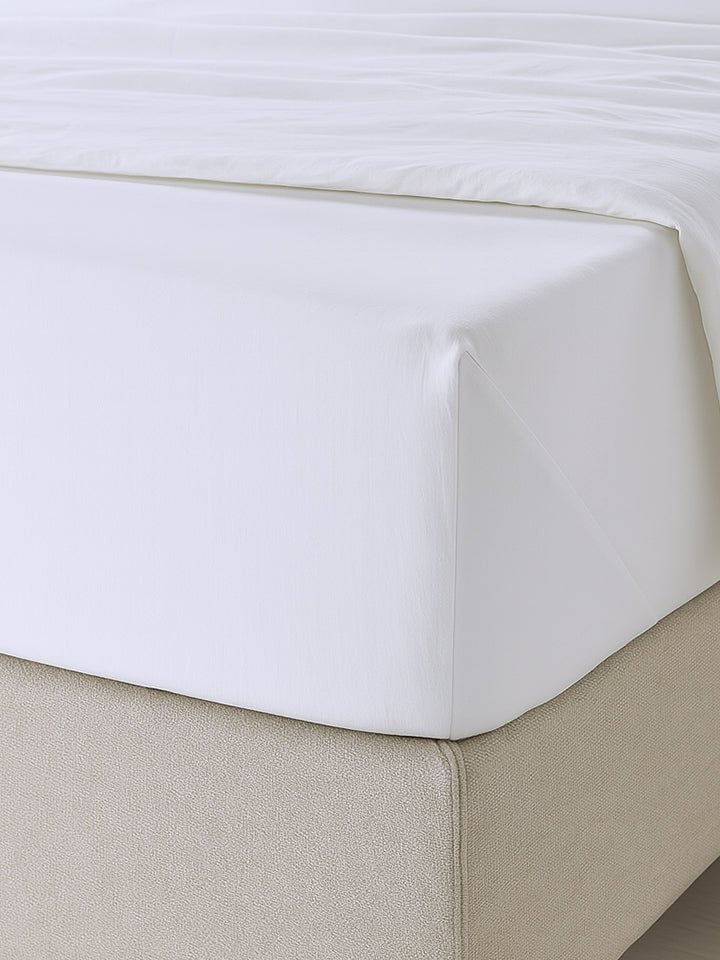 400 TC Cotton Fitted Bed Set - Cloud