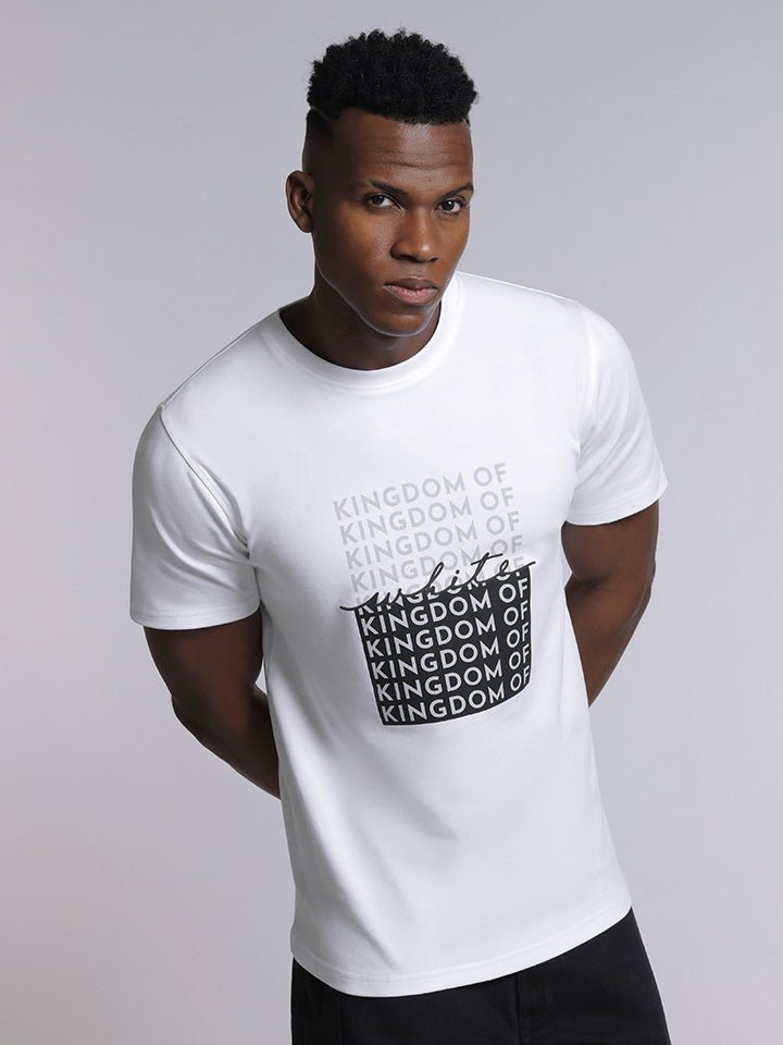 crew neck premium cotton Black & White Tshirt