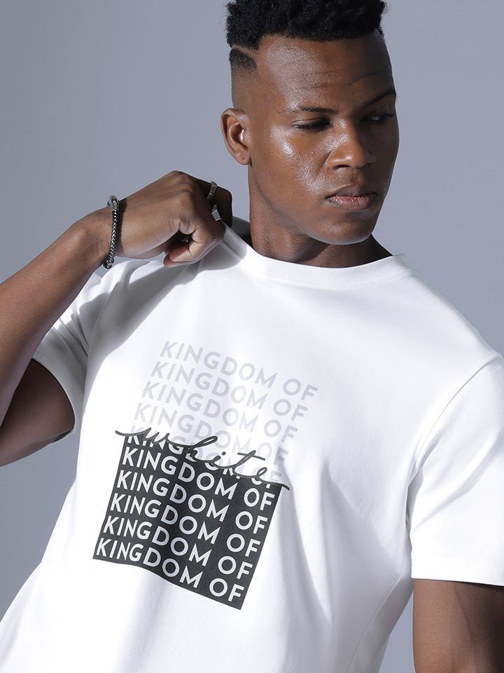 crew neck premium cotton Black & White Tshirt