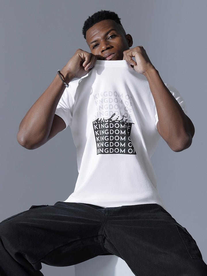 crew neck premium cotton Black & White Tshirt