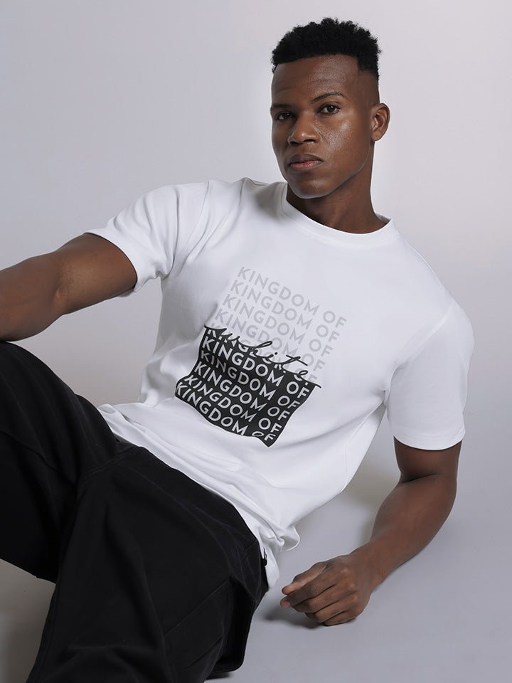 crew neck premium cotton Black & White Tshirt