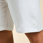 White Knitted Cotton Shorts - Edge