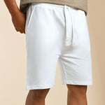 White Knitted Cotton Shorts - Edge