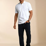 Golfer White Cotton Pique Polo T-Shirt
