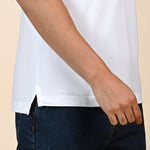 Golfer White Cotton Pique Polo T-Shirt