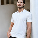 Golfer White Cotton Pique Polo T-Shirt