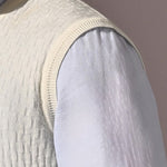 Haze White V-Neck Sleeveless Sweater