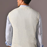 V-neck Sleeveless Sweater - Haze