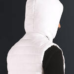 Iceberg White Detachable Hood Puffer Jacket