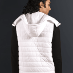 Iceberg White Detachable Hood Puffer Jacket