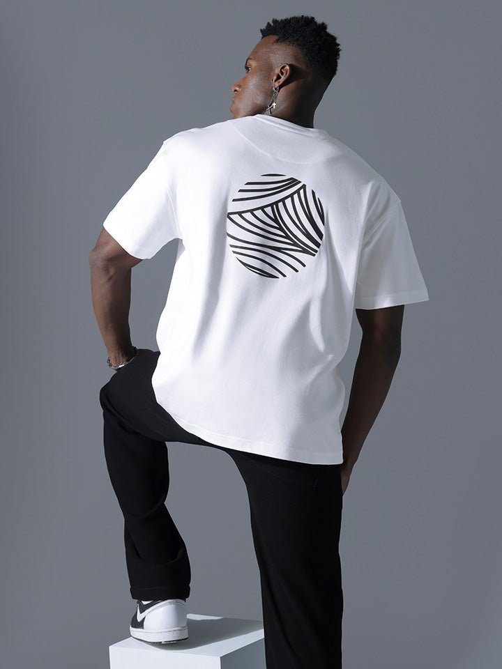 Moonstone White Moon Print Oversized Tee