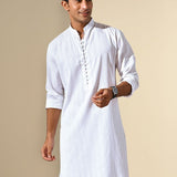 Mandarin Collar Dobby Kurta - Sattva