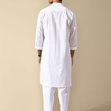 Mandarin Collar Dobby Kurta - Sattva