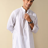 Mandarin Collar Dobby Kurta - Sattva