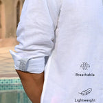Amalfi White Relaxed Fit Linen Shirt