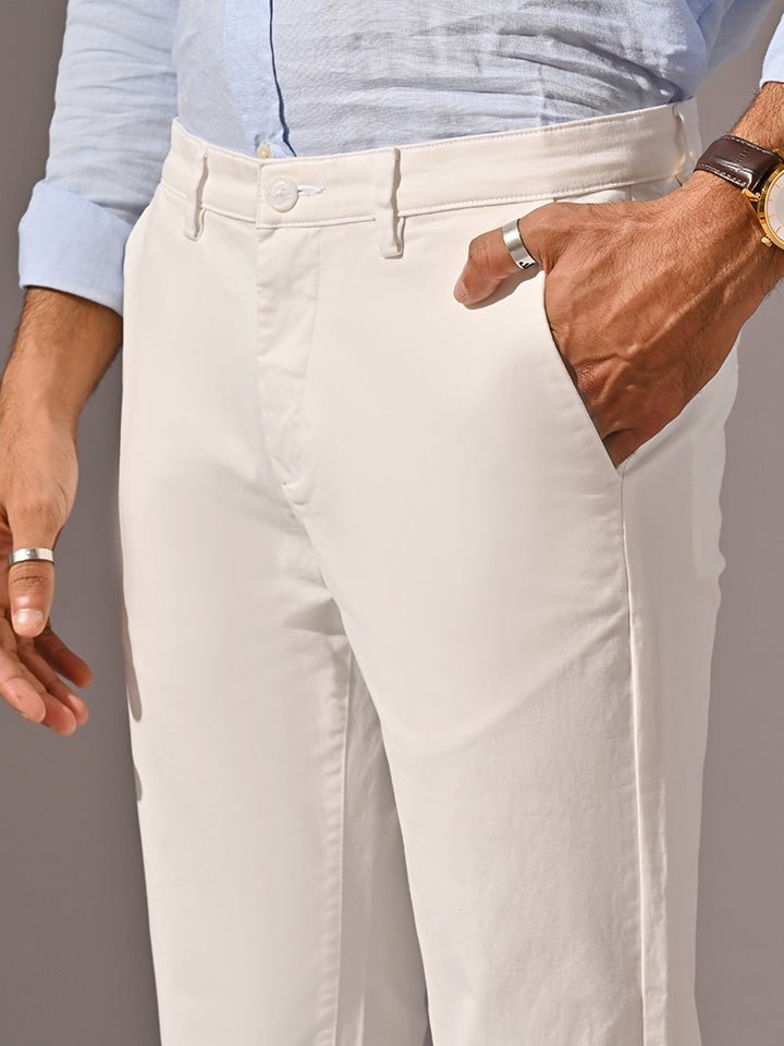 White Stretch Cotton Men’s Chinos