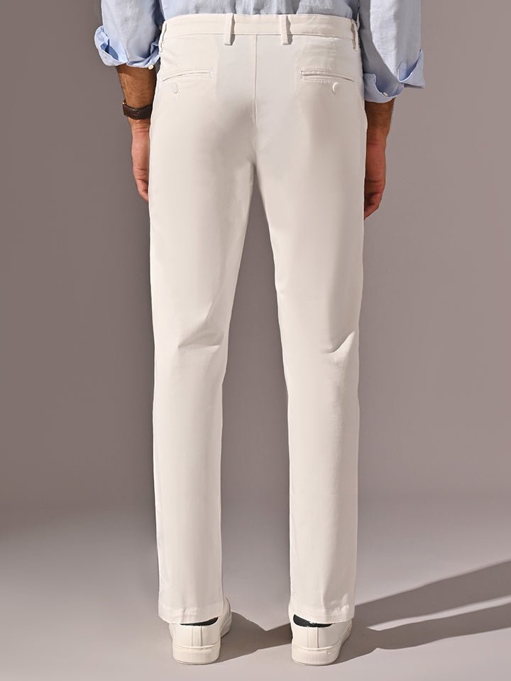 White Stretch Cotton Men’s Chinos