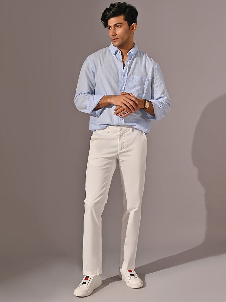 White Stretch Cotton Men’s Chinos