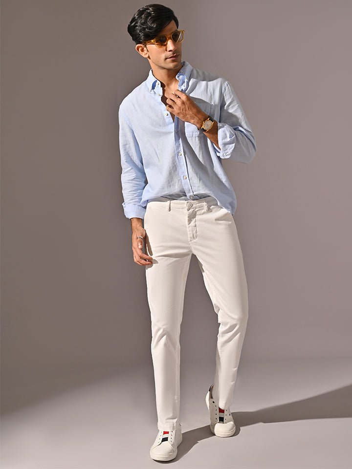 White Stretch Cotton Men’s Chinos