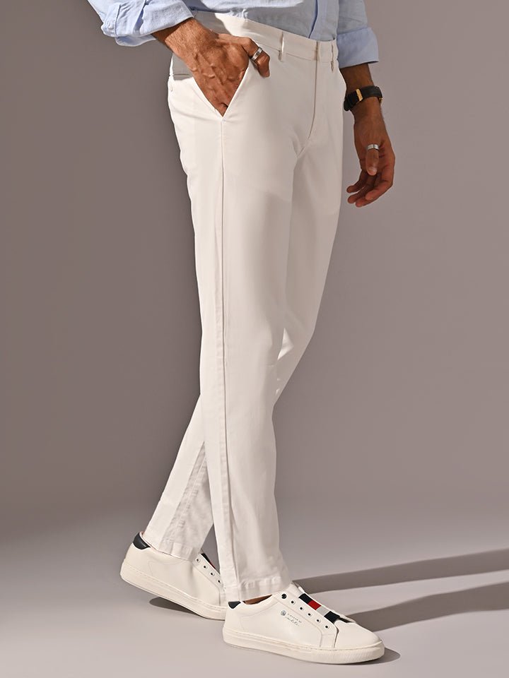 White Stretch Cotton Men’s Chinos