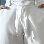 Bay White Easy Fit Linen Shorts