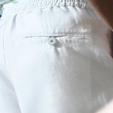 Men's White Linen Shorts - Bay