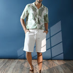 Bay White Easy Fit Linen Shorts