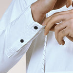 Crossway White Pop Over Hooded Shirt - Rana's favourite